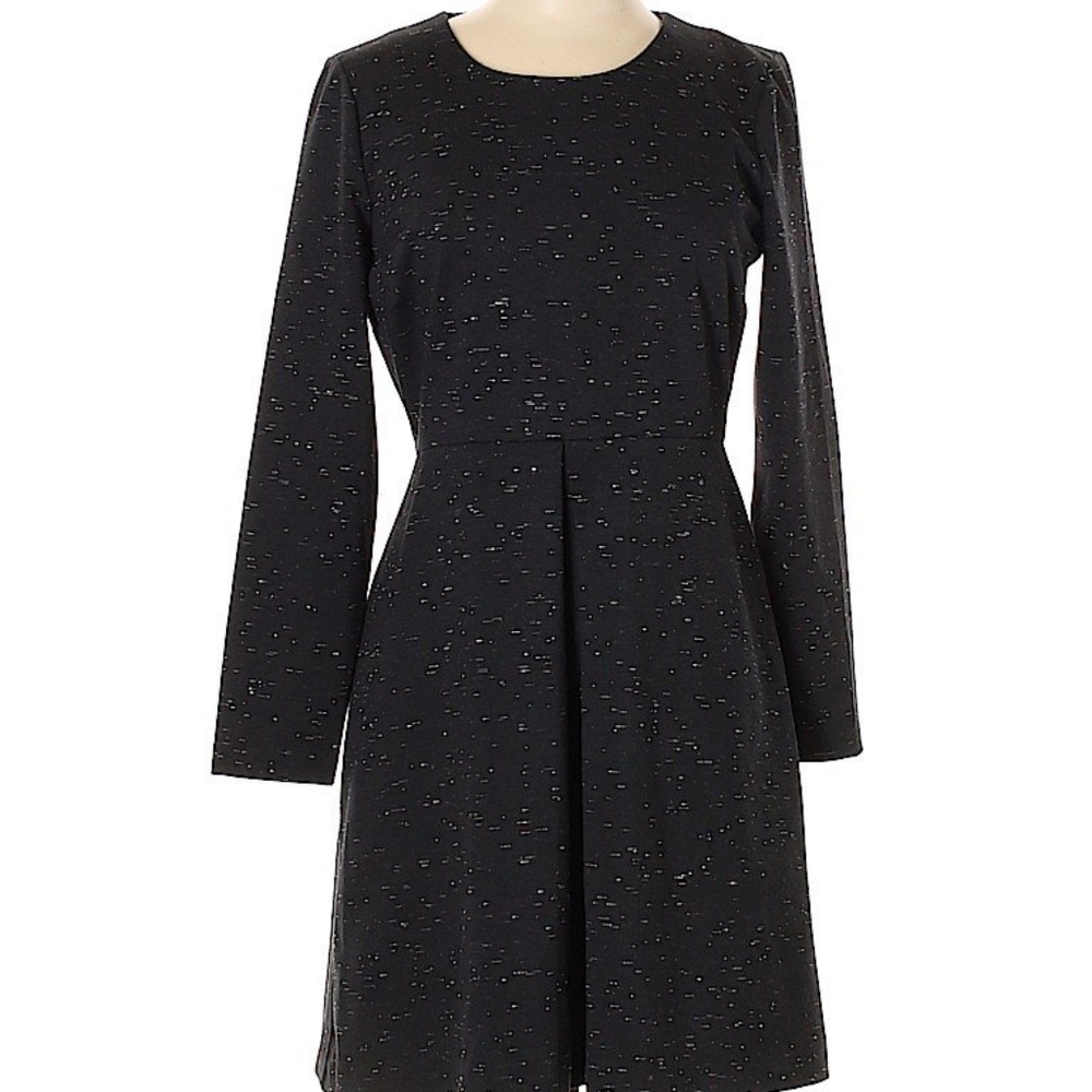 Madewell long sleeve black and white dress